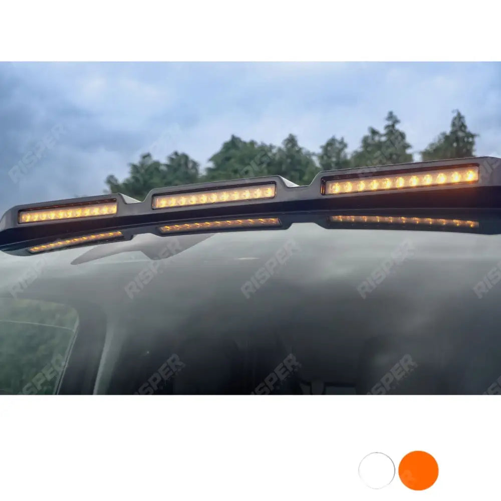 Volkswagen Transporter T7 2025 on Luminex Roof Light Pod With Amber Strobe Gloss Black Lights