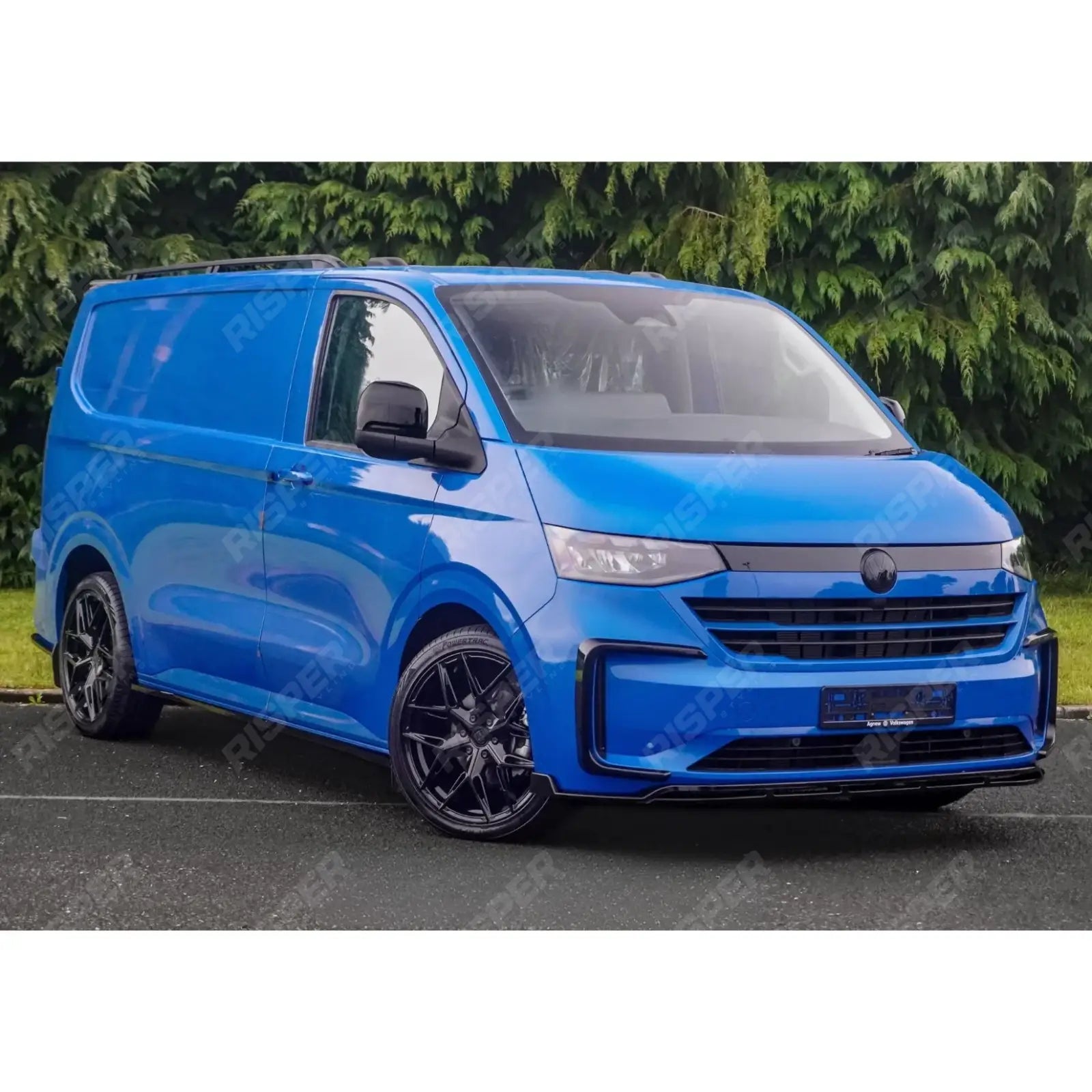 Volkswagen Transporter T7 2025 on Outer Canard Loops In Gloss Black Front Splitter