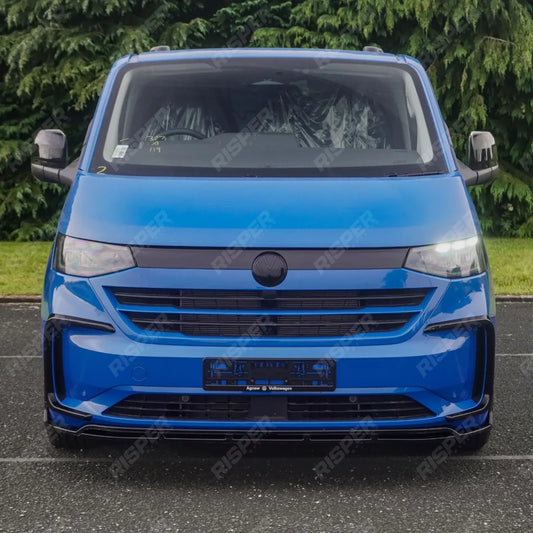 Volkswagen Transporter T7 2025 on Outer Canard Loops In Gloss Black Front Splitter
