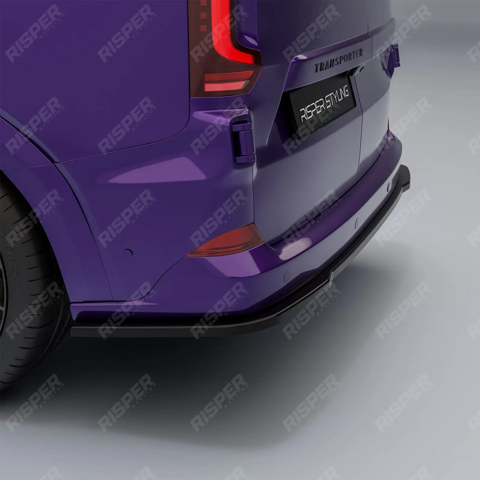 Volkswagen Transporter T7 2025+ Rear Bumper Splitter In Gloss Black Bumper Splitter