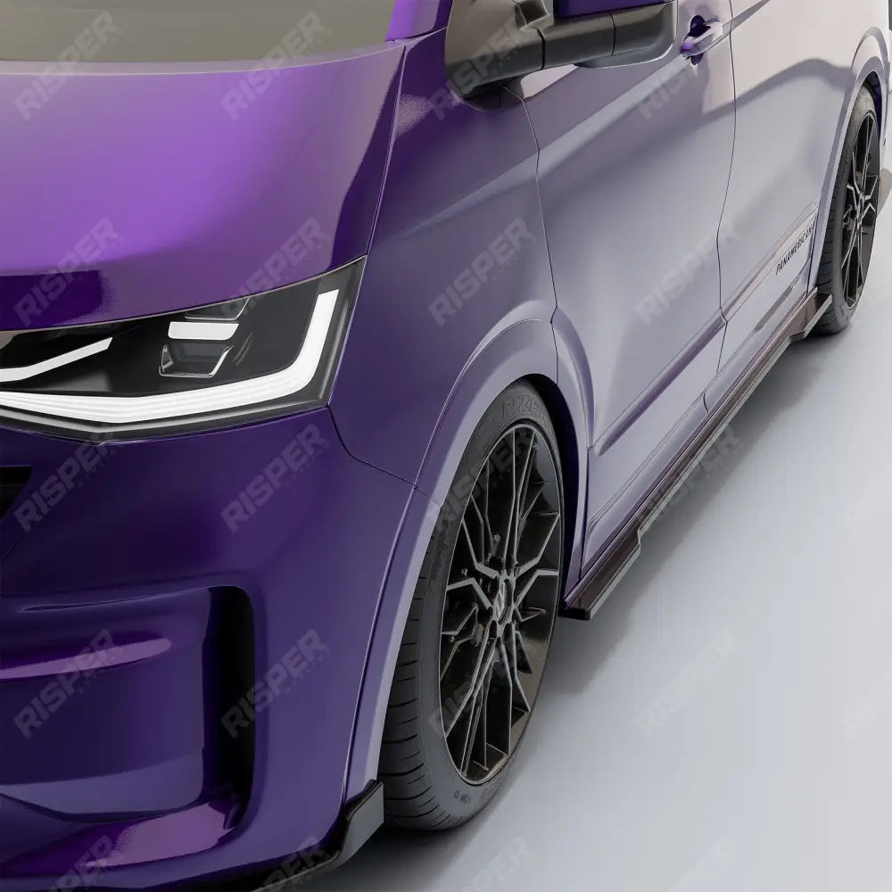 Volkswagen Transporter T7 2025+ SWB Side Skirt Splitters In Gloss Black Side Skirt Splitter
