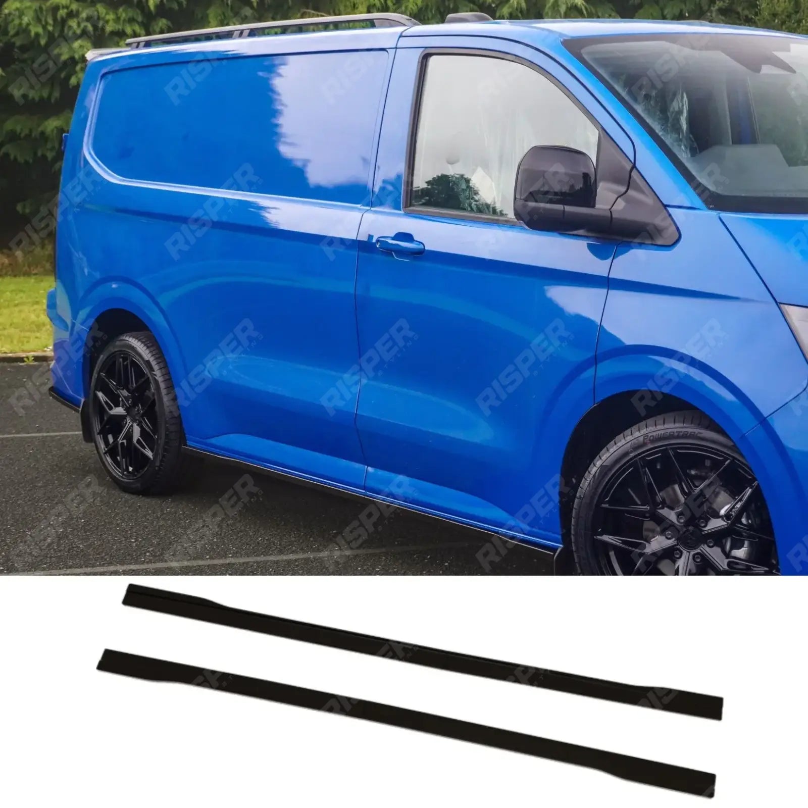 Volkswagen Transporter T7 2025+ SWB Side Skirt Splitters In Gloss Black Side Skirt Splitter Main image