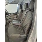 Volkswagen Transporter T7 2025+ Tailored Front Seat Covers In Black Drivers & Double Passenger WITH Worktray Seat Covers