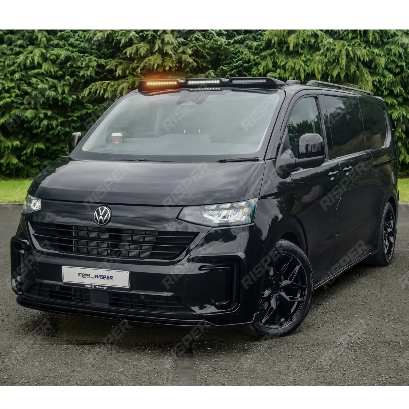 Volkswagen Transporter T7 LWB 2025 on V1 Premium Aero Kit In Gloss Black Body Kit