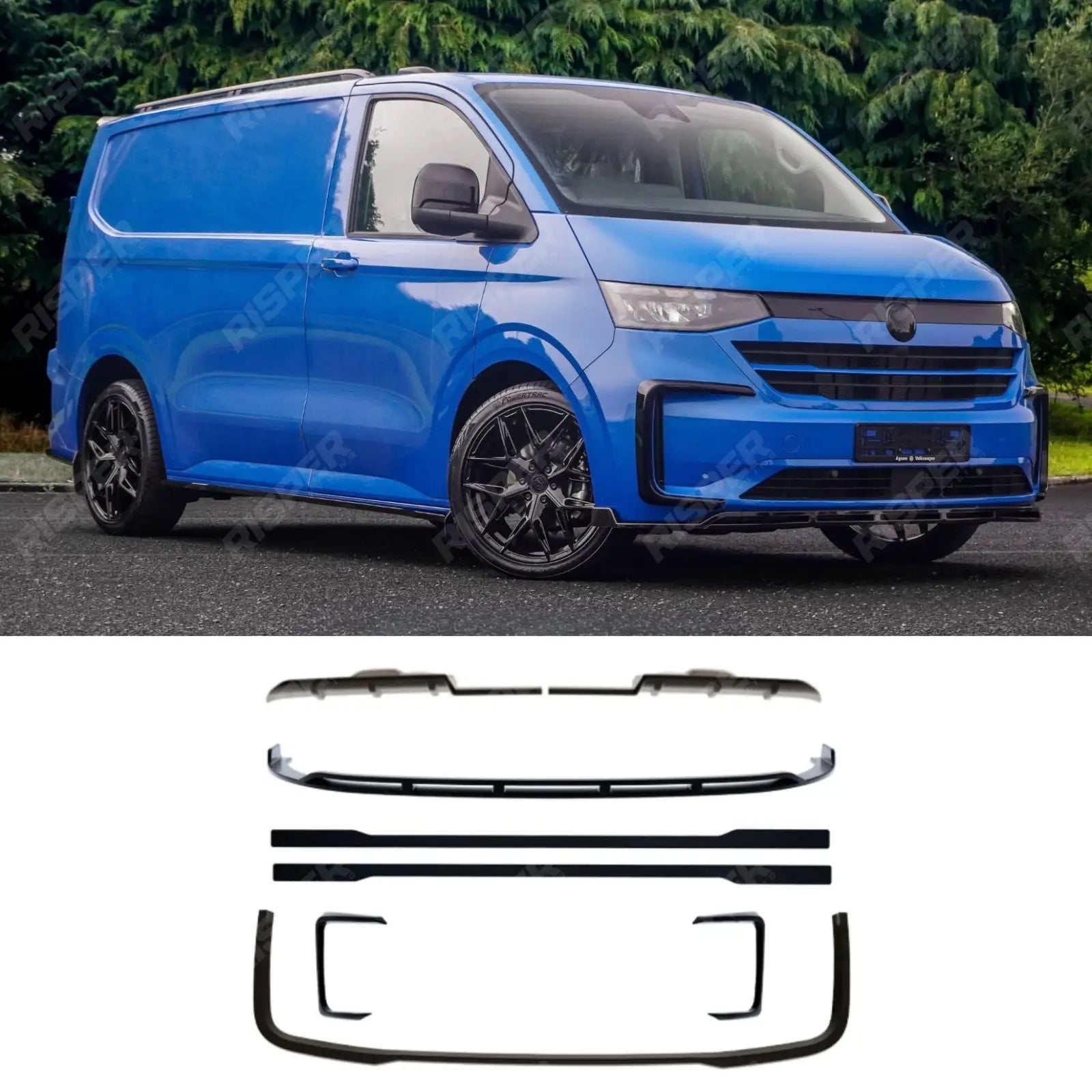 Volkswagen Transporter T7 SWB 2025 on V1 Premium Aero Kit In Gloss Black Body Kit Main image