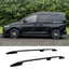 Vw Caddy 2021 On Swb Aluminium Roof Bars In Black Roof Rails