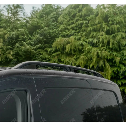 Vw Caddy 2021 On Swb Aluminium Roof Bars In Black Roof Rails
