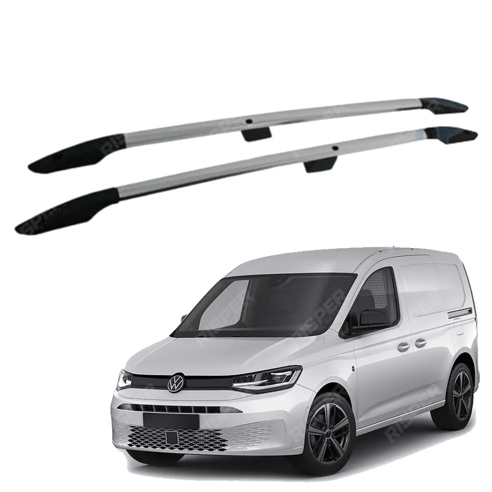 Vw Caddy 2021 On Swb Aluminium Roof Bars In Silver Main image