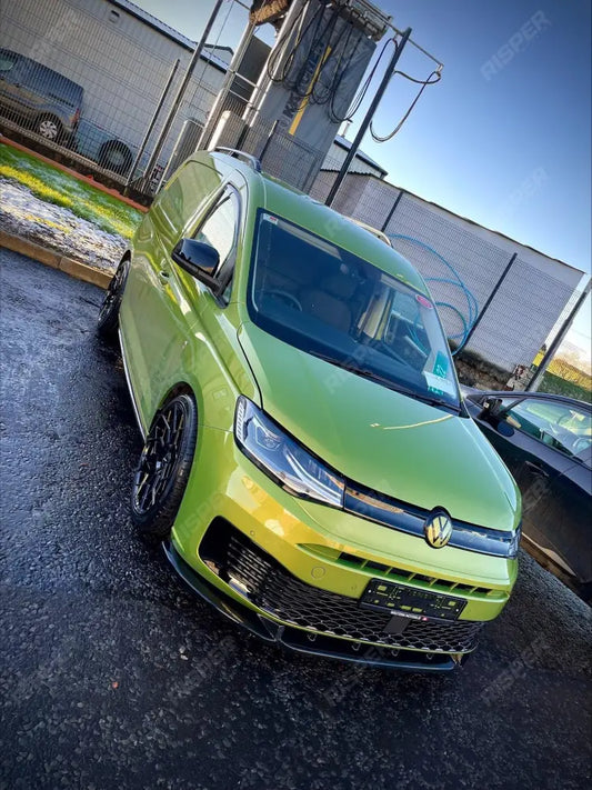 VW CADDY 2021 ON V2 FRONT SPLITTER - GLOSS BLACK - RisperStyling