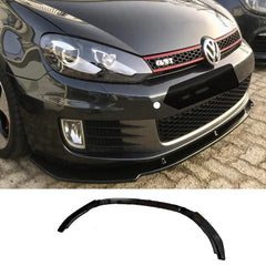 VW GOLF MK6 GTI FRONT SPLITTER LIP IN GLOSS BLACK - RisperStyling
