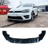 VW Golf MK7/MK7.5 R 2017 - 2020 - Risper Front Splitter In Gloss Black