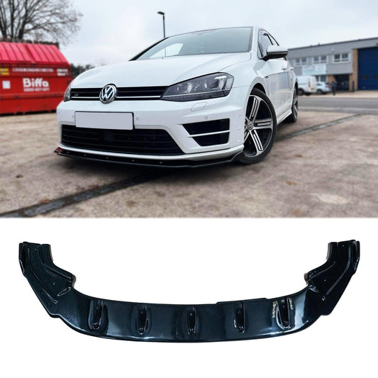 VW Golf MK7/MK7.5 R 2017 - 2020 - Risper Front Splitter In Gloss Black