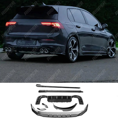 Vw Golf Mk8 2019-2024 Standard Complete Body Kit in Gloss Black - Body Kit
