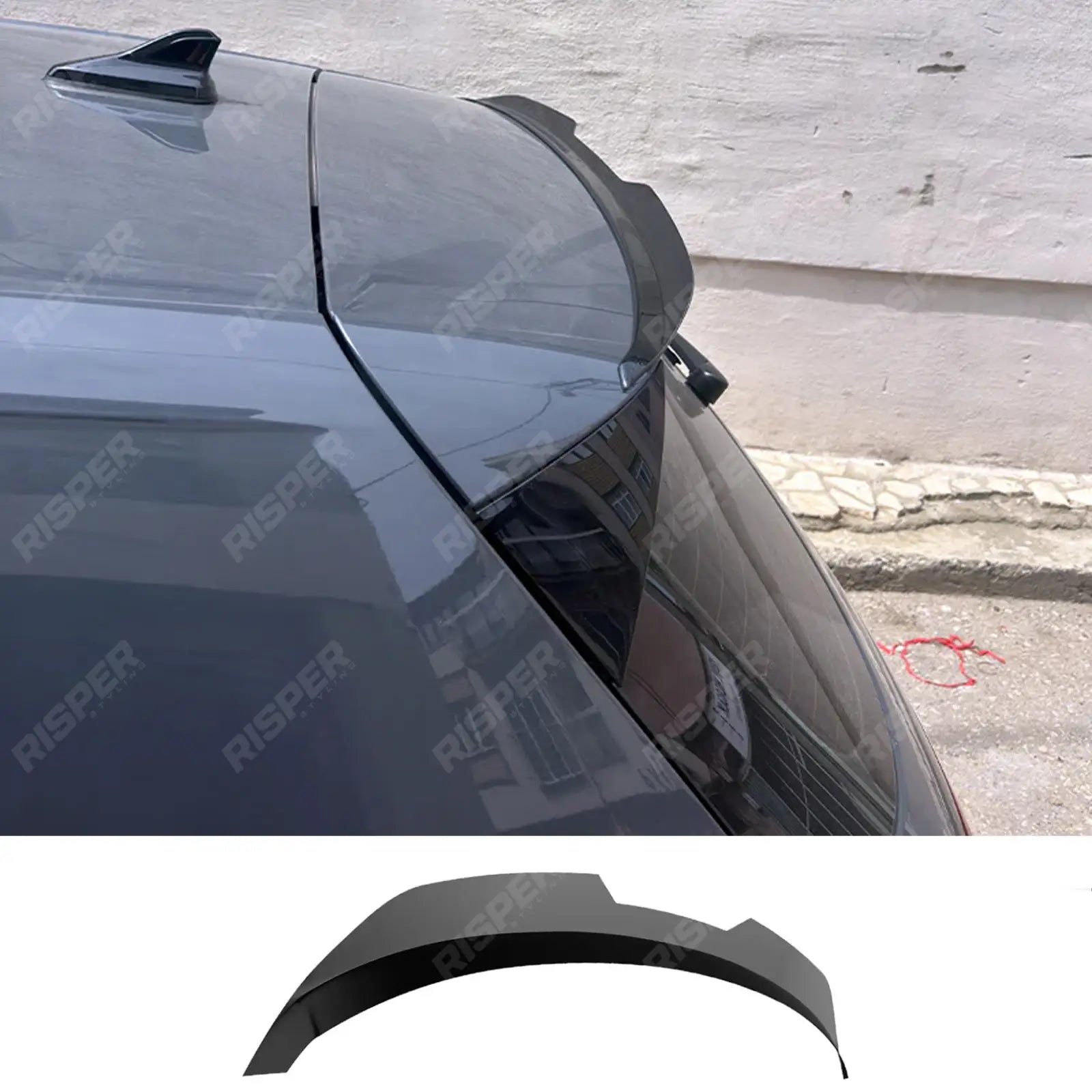 Vw Golf Mk8 2019 on Standard Rear Spoiler in Gloss Black - Rear Spoilers Main image