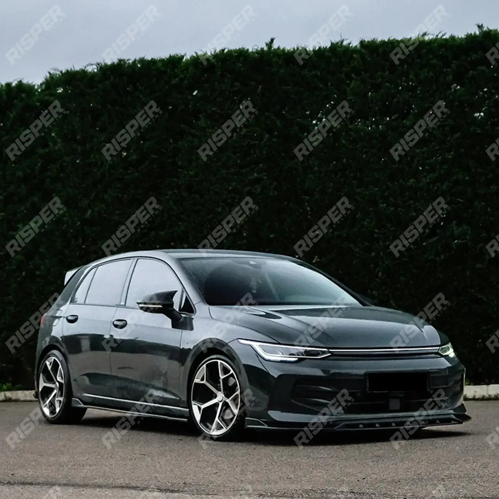 Vw Golf Mk8 2019 on Standard Side Skirts in Gloss Black Secondary image