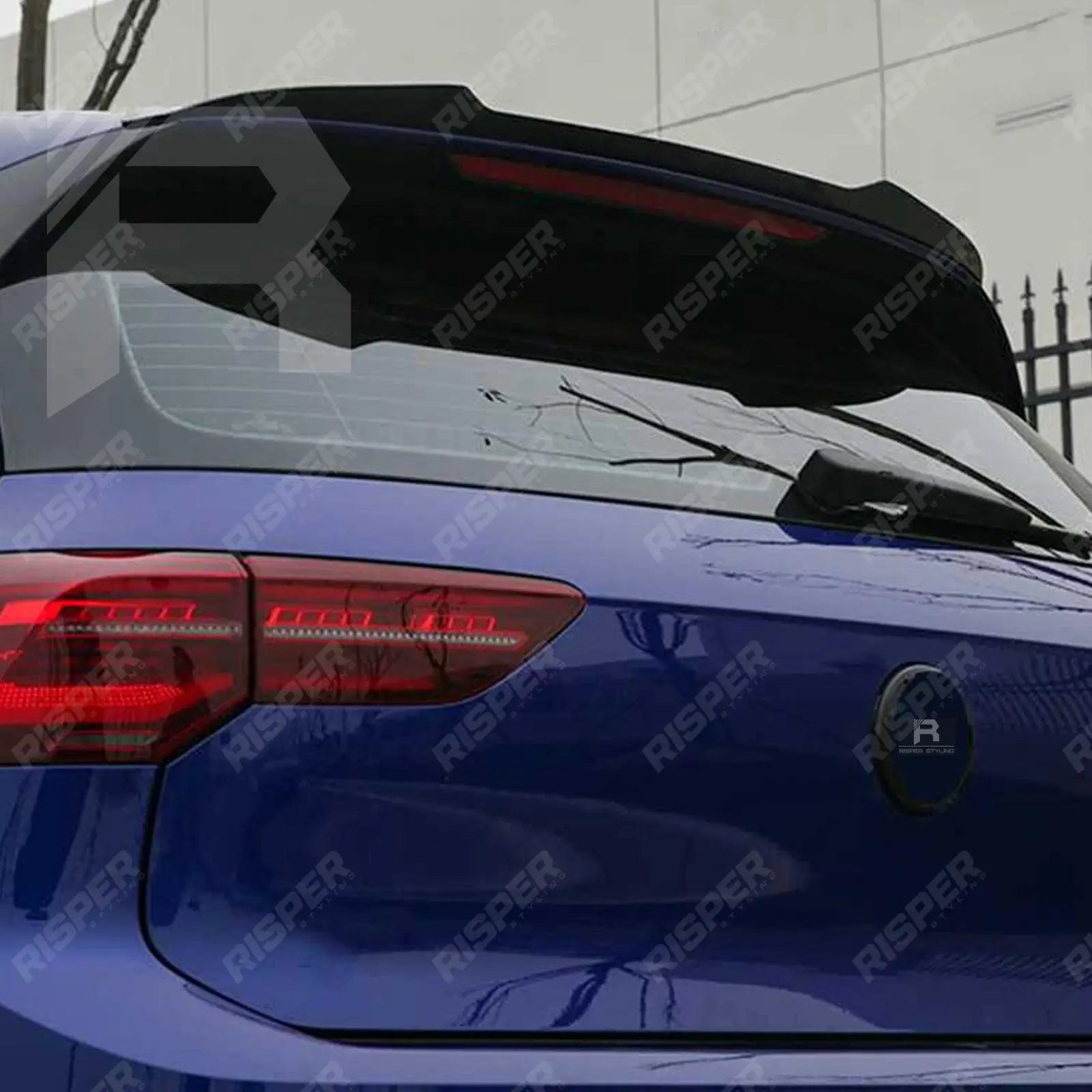 VW Golf MK8 R - Line Rear Spoiler Cap V1 in Gloss Black