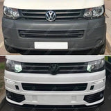 VW T5 Transporter 2010 - 2015 Lower Sportline Style Front Splitter with Fog Light Pods