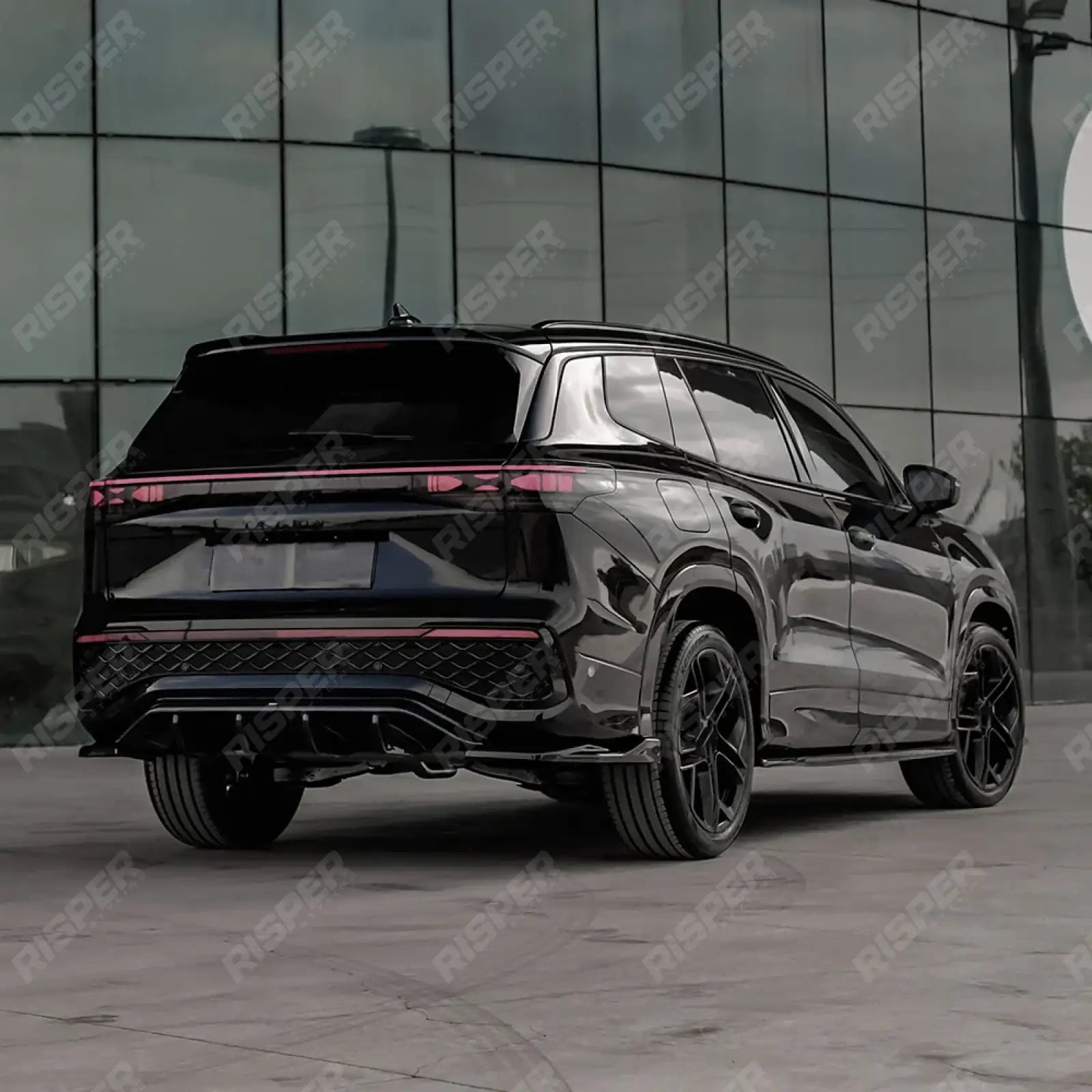 VW Tayron 2025 On Rear Valance In Gloss Black Diffuser