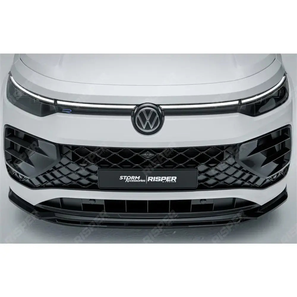 VW Tayron R-Line MK1 2025 On Front Splitter In Gloss Black Front Splitter