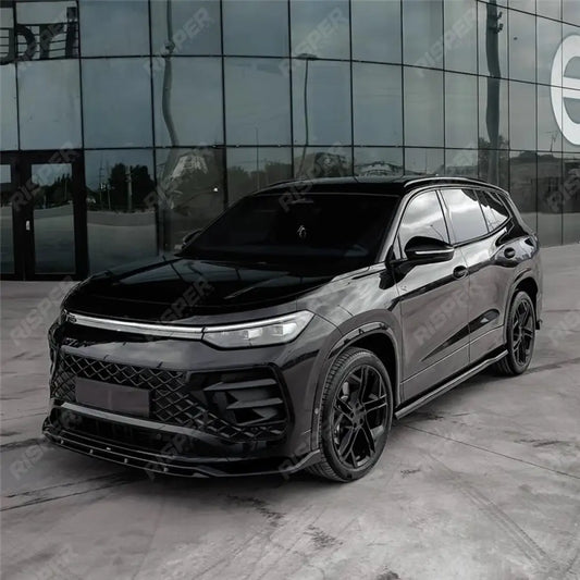 VW Tayron R-Line MK1 2025 On Front Splitter In Gloss Black Front Splitter