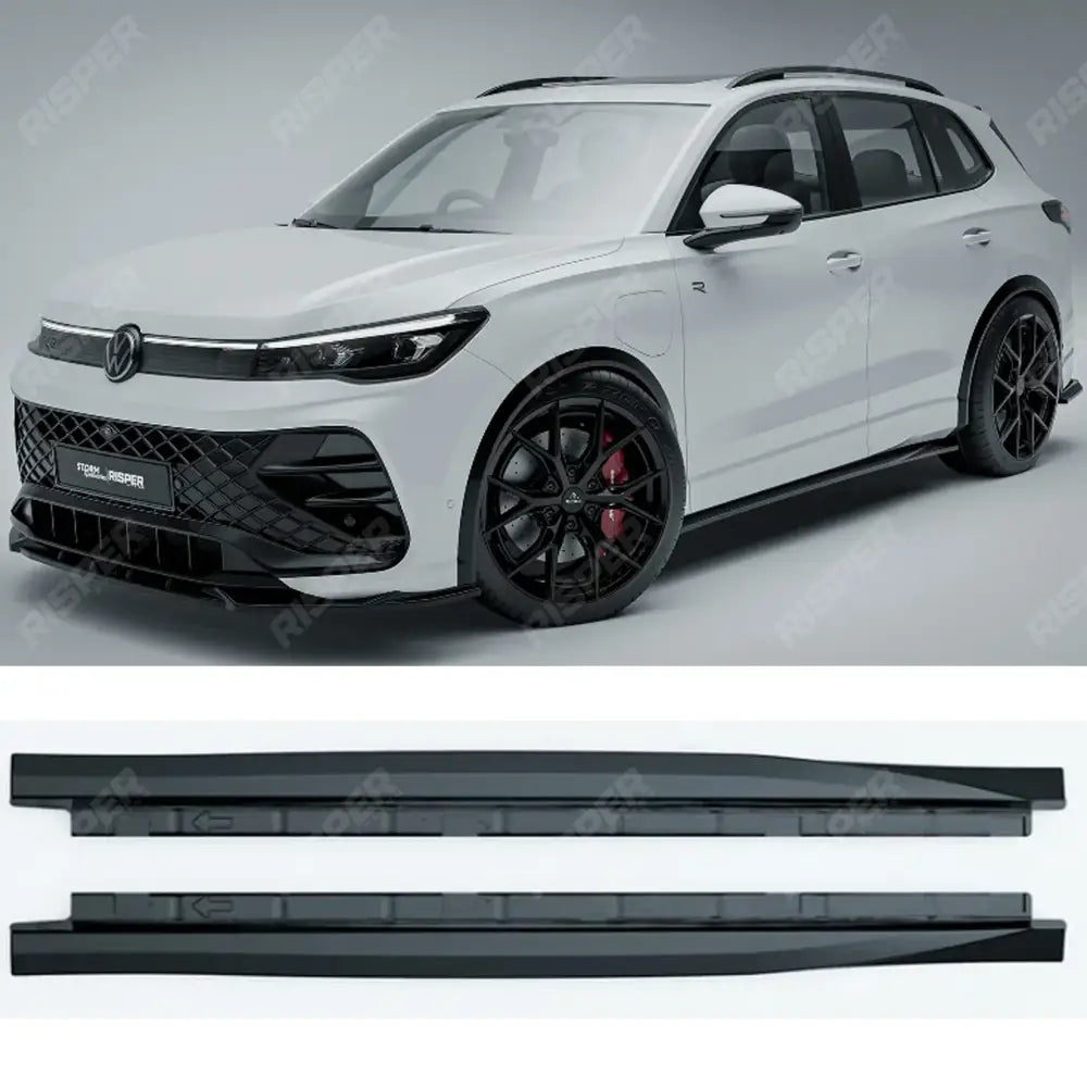 VW Tiguan MK3 2024 On Side Skirts In Gloss Black Side Skirts