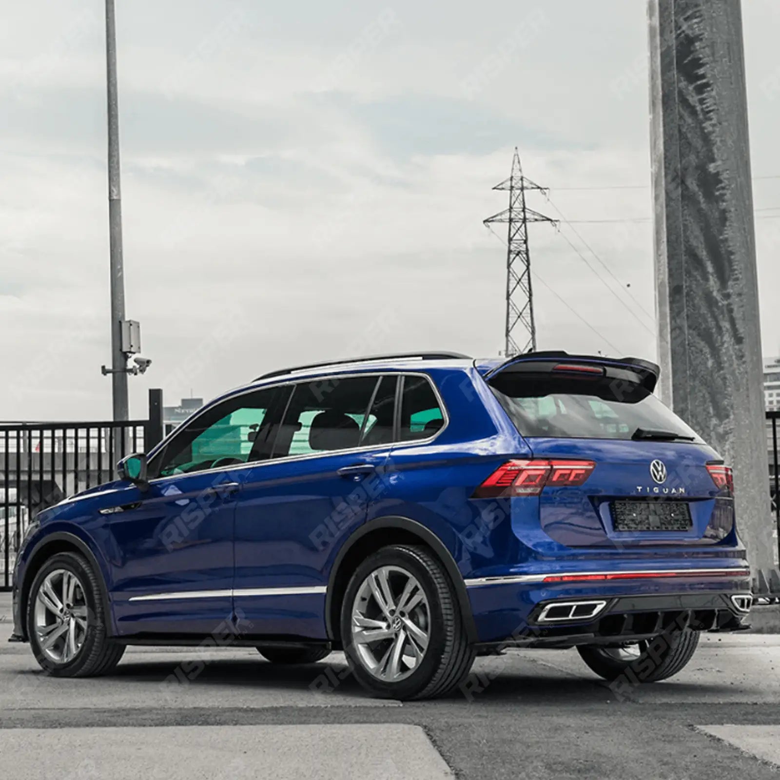 Vw Tiguan R - Line 2020 - 2024 Rear Side Splitters In Gloss Black