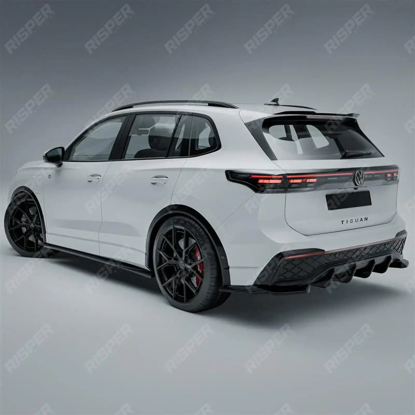 VW Tiguan R-Line MK3 2024 On Aero Body Kit In Gloss Black Aero Kit
