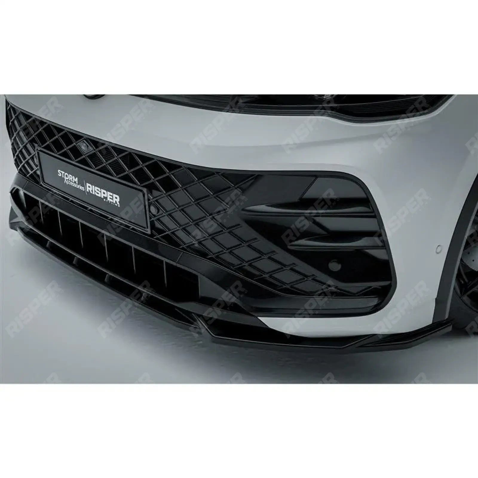 VW Tiguan R-Line MK3 2024 On Front Splitter In Gloss Black Front Splitter