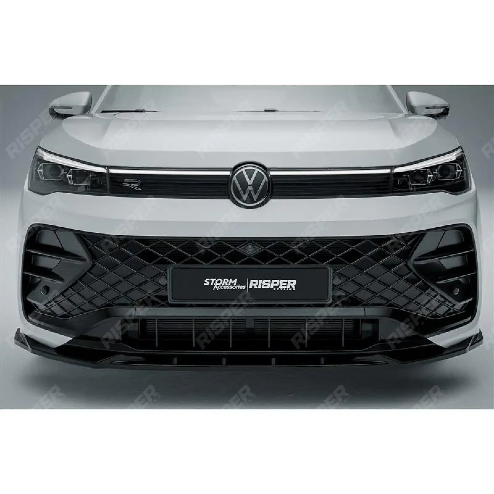 VW Tiguan R-Line MK3 2024 On Front Splitter In Gloss Black Front Splitter