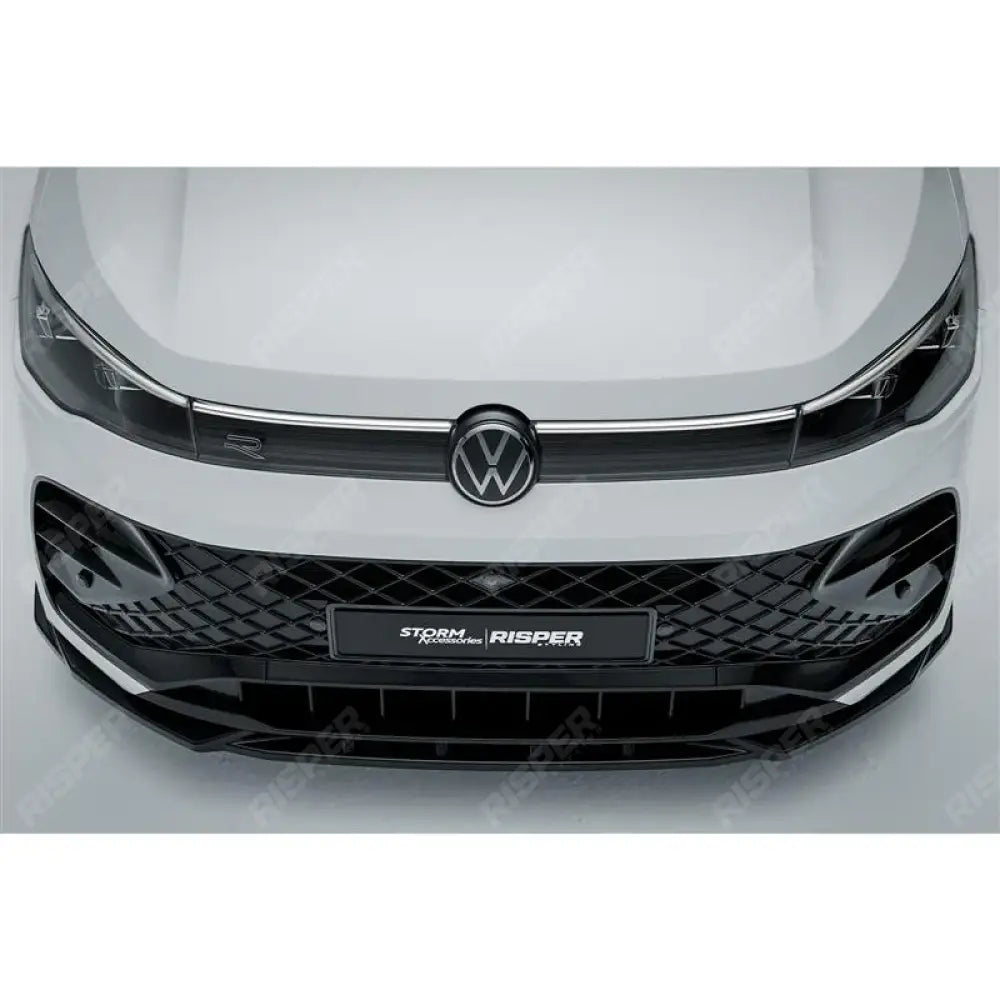 VW Tiguan R-Line MK3 2024 On Front Splitter In Gloss Black Front Splitter