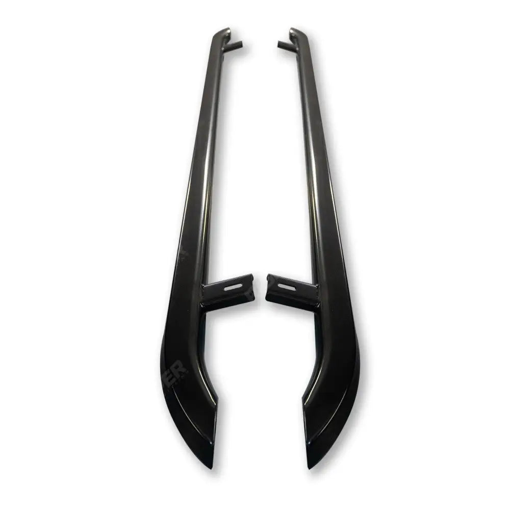 VW Transporter T5 & T6 LWB 2003 - 2023 Trapezoid Side Bars in Gloss Black