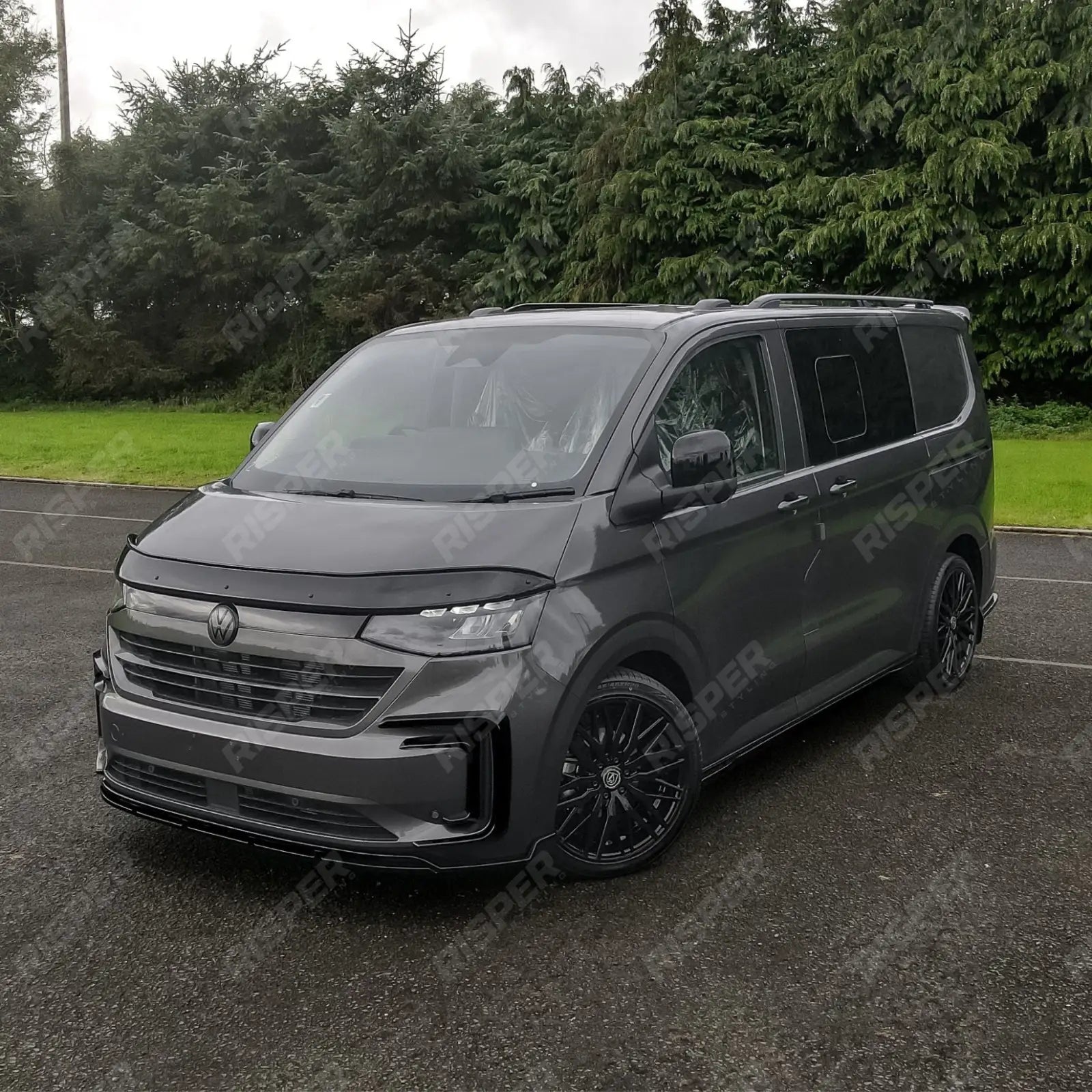 VW Transporter T7 2024 On STX Bonnet Guard Protector – Black Bonnet Guard