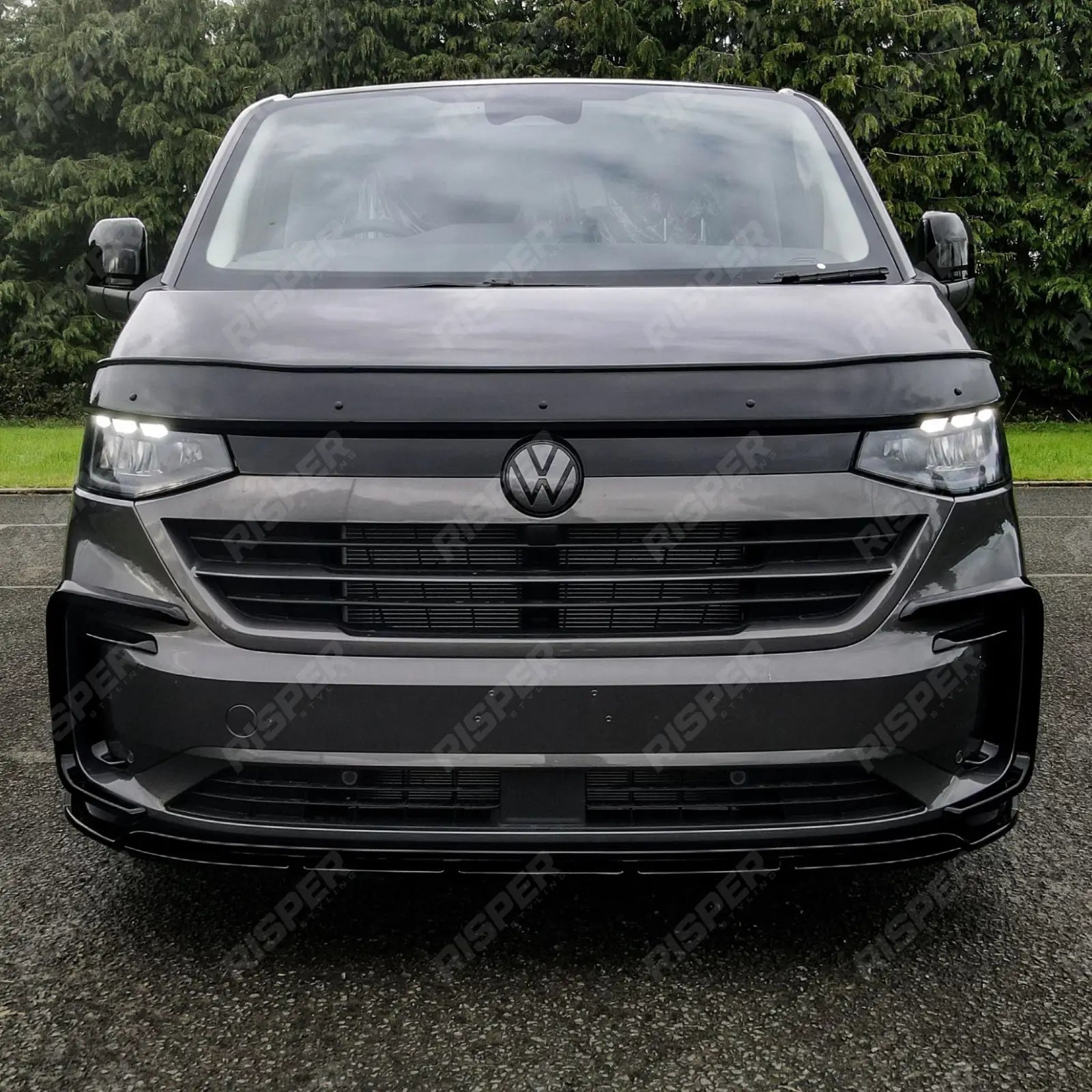 VW Transporter T7 2024 On STX Bonnet Guard Protector – Black Bonnet Guard