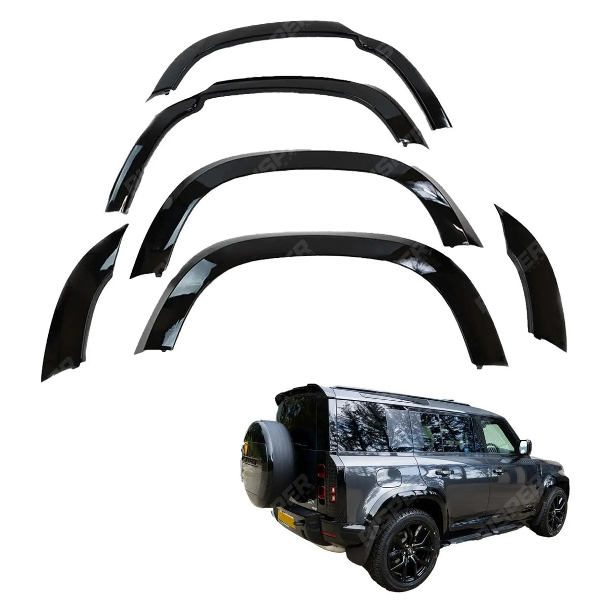 Land Rover Defender 110 2020 On - Gloss Black Wheel Arch Kit Main image
