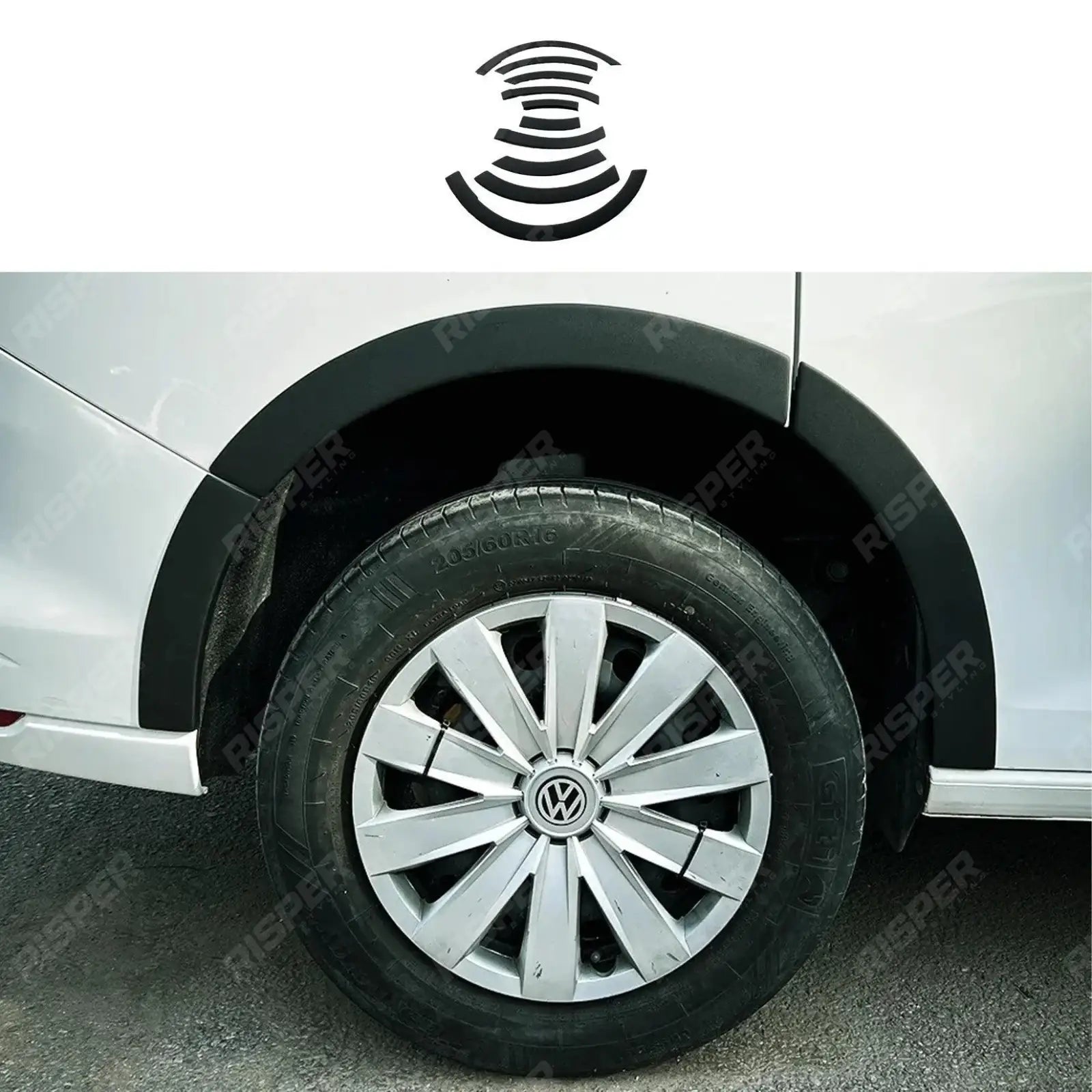 Volkswagen Caddy Mk5 2021+ Wheel Arch Trims Gloss Black (10 Pcs) Main image
