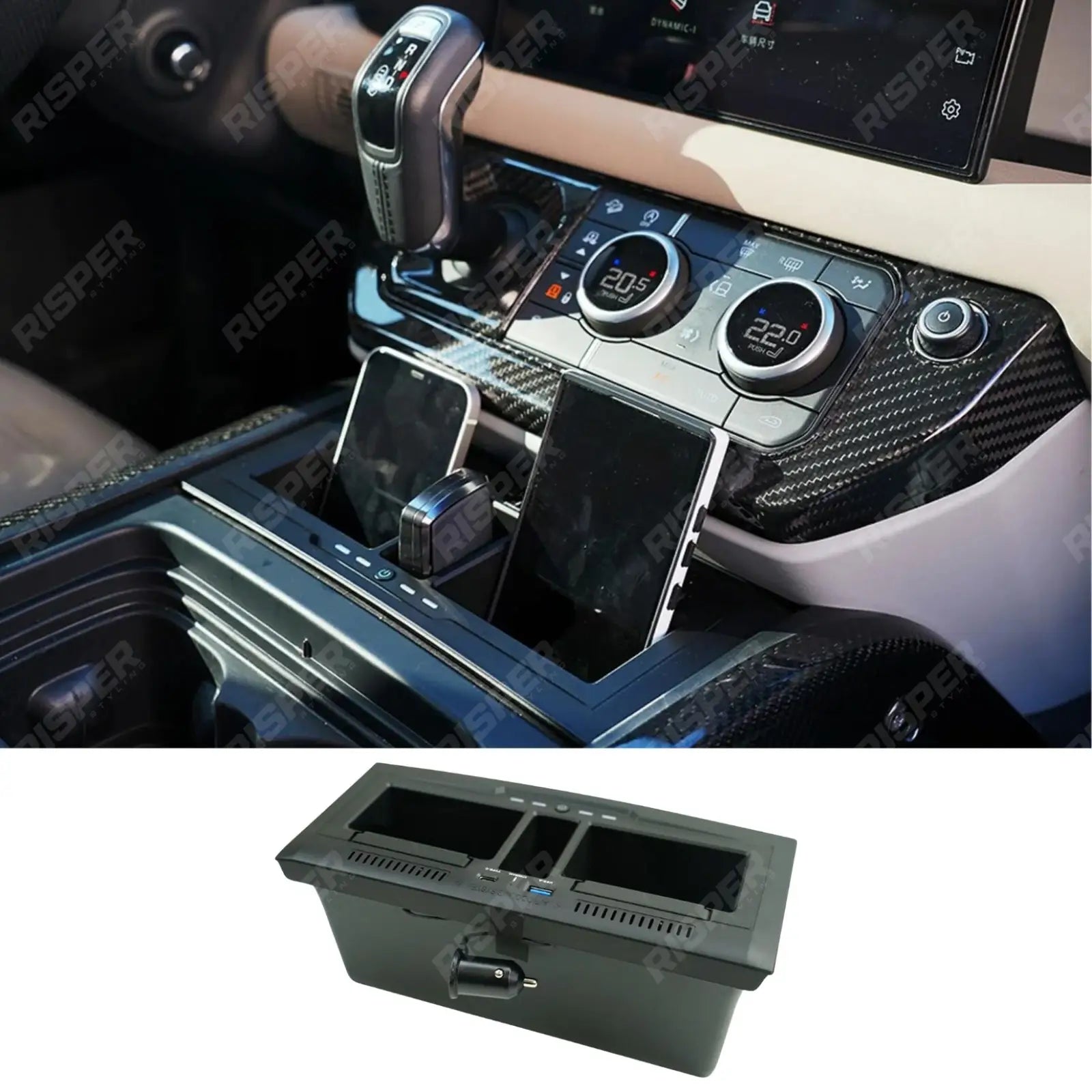Land Rover Defender L663 90 / 110 / 130 2020 Onward – Wireless Charging Box Interior Trims