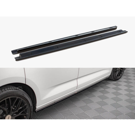 VOLKSWAGEN CADDY 2020 on - MAXTON SIDE SKIRT SPLITTERS IN GLOSS BLACK - RisperStyling