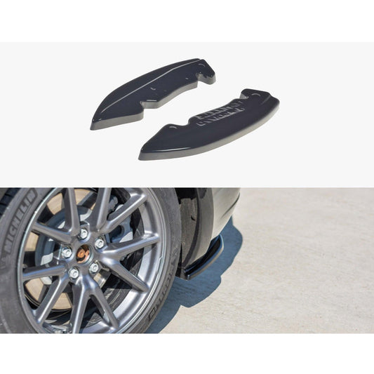 TESLA MODEL 3 2017 on - MAXTON REAR BUMPER SIDE SPLITTERS IN GLOSS BLACK - RisperStyling
