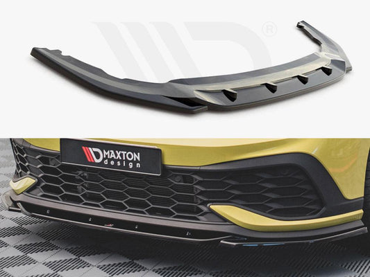 VOLKSWAGEN GTI CLUBSPORT MK8 2020+ - MAXTON FRONT SPLITTER V2 - GLOSS BLACK - RisperStyling