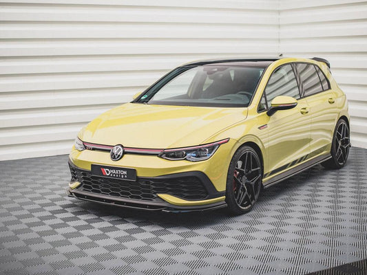 VOLKSWAGEN GTI CLUBSPORT MK8 2020+ - MAXTON FRONT SPLITTER V2 - GLOSS BLACK - RisperStyling