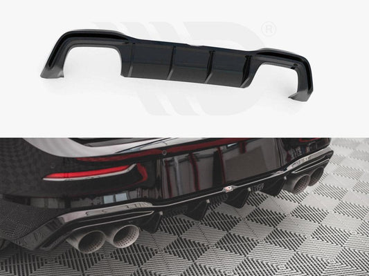 VOLKSWAGEN GOLF R MK8 2020+ - MAXTON REAR DIFFUSER VALANCE - GLOSS BLACK - RisperStyling