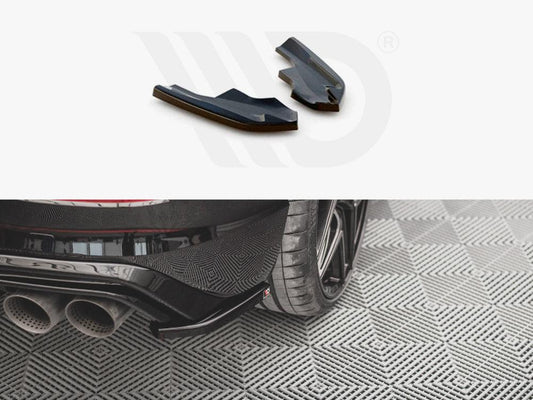 VOLKSWAGEN GOLF R MK8 2020+ - MAXTON REAR BUMPER SPLITTERS - GLOSS BLACK - RisperStyling