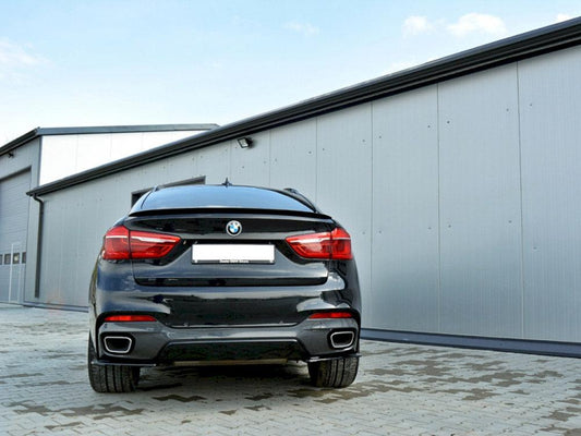 BMW X6 F16 M SPORT 2014-2019 - MAXTON REAR BUMPER SPLITTERS - GLOSS BLACK - RisperStyling