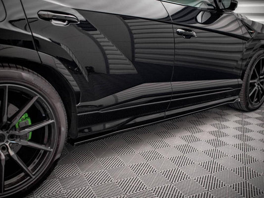 LAMBORGHINI URUS MK1 - MAXTON SIDE SKIRT DIFFUSERS V1 - IN GLOSS BLACK - RisperStyling