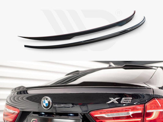 BMW X6 F16 M SPORT 2014-2019 - MAXTON REAR SPOILER CAP V2 - GLOSS BLACK - RisperStyling