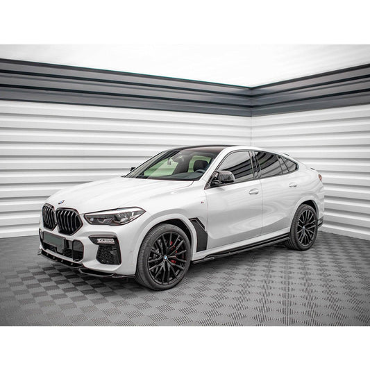 BMW X6 G06 2019+ MAXTON SIDE SKIRT SPLITTERS IN GLOSS BLACK - RisperStyling