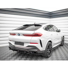 BMW X6 G06 2019+ MAXTON REAR BUMPER SPLITTER IN GLOSS BLACK - RisperStyling