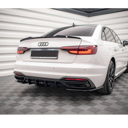 AUDI A4 B9 FACELIFT 2019+ - MAXTON REAR DIFFUSER GLOSS BLACK - RisperStyling