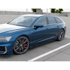 AUDI A6 S-LINE / S6 C8 2019+ - MAXTON SIDE SKIRT SPLITTERS - GLOSS BLACK - RisperStyling