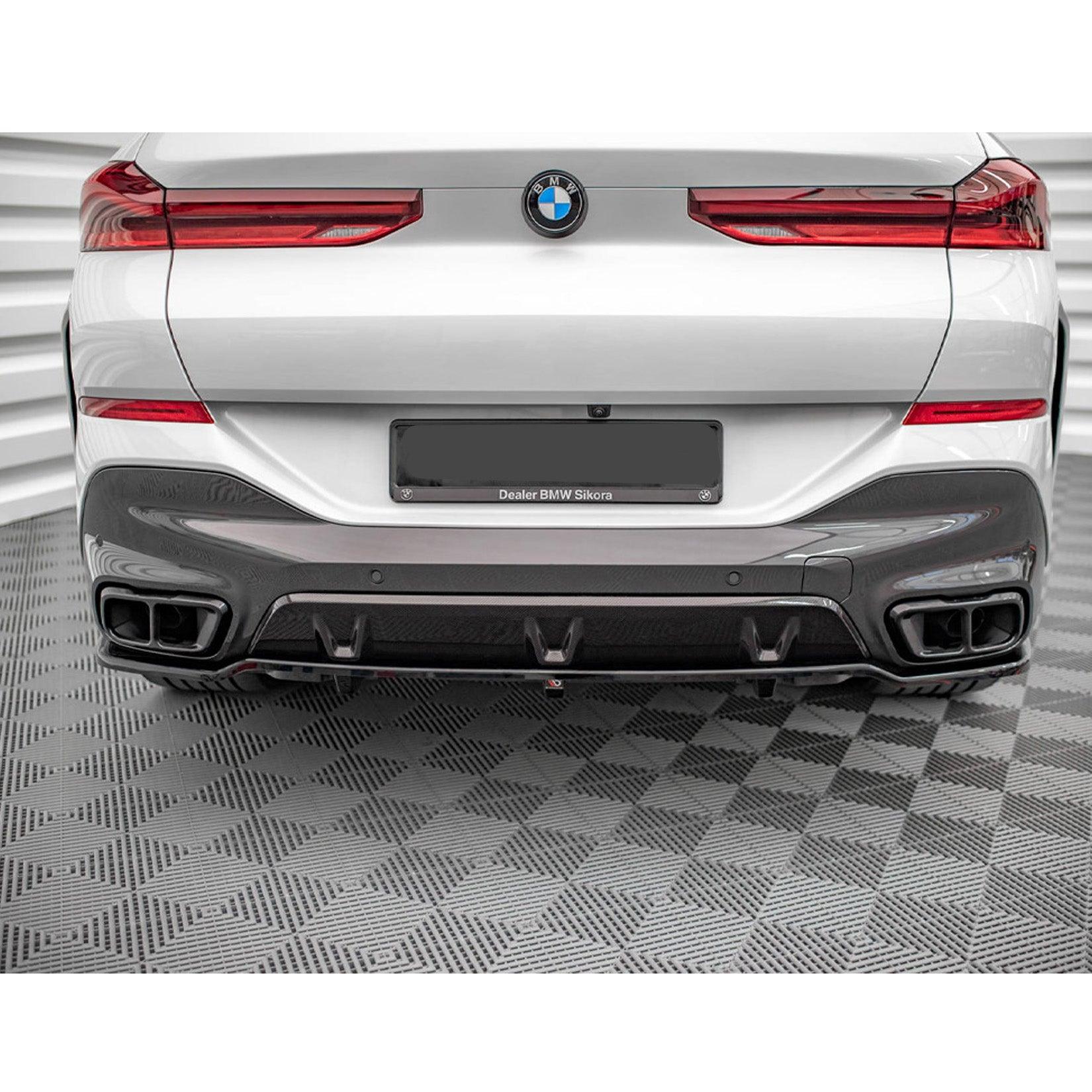 BMW X6 G06 2019+ MAXTON REAR BUMPER SPLITTER IN GLOSS BLACK - RisperStyling